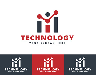 MI Technology Logo Isolated on White Background
