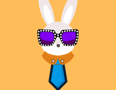 Rabbit Wearing Fancy Glasses