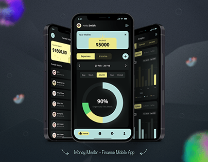 Money Minder - Finance Mobile App Design