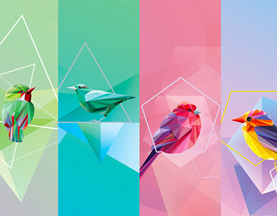 Bird Wallpaper Set- Four Seasons Concept