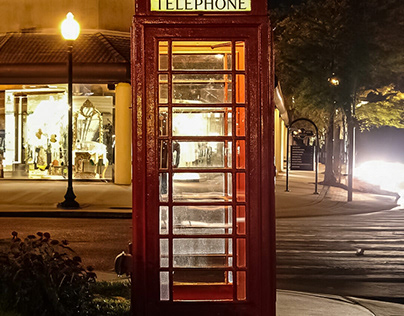 Red Non Rust Aluminum Telephone Booth