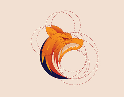 Fox Logo Design With Golden Ratio