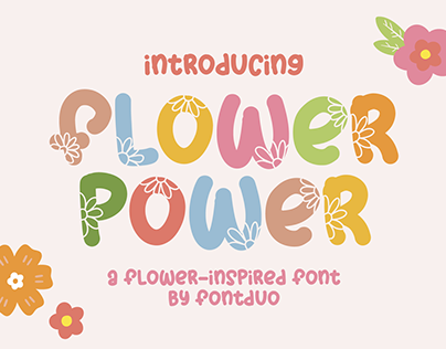 Flower Power FD - Flower-inspired Font