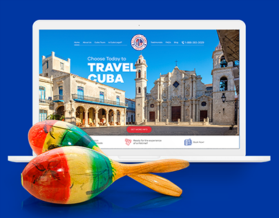 Website design concept Cuba Travel