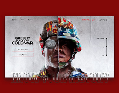 Call of Duty Ui landing page