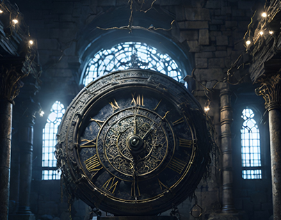 Mystical Clock: Guardian of the Temple