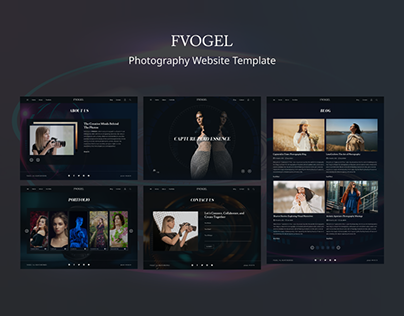 Photography Website Template Design
