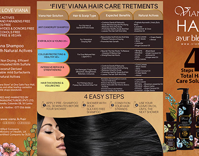 Hair care leaflet design