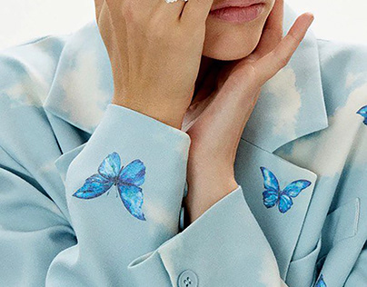 Butterflies and Clouds for PATRATSKAYA fashion brand