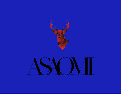 Asaomi logo, Deer modern logo, deer logo branding,