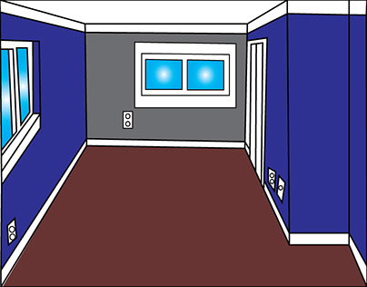 drawing of my room at home