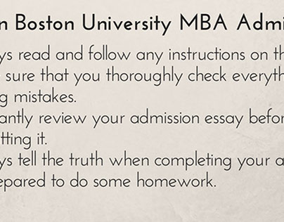 Boston University MBA Admissions