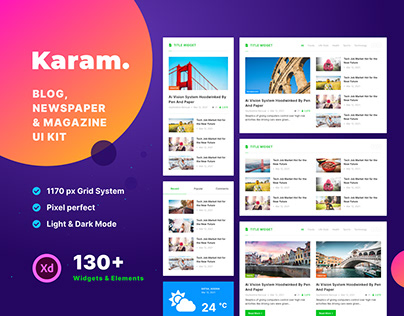 Karam - Blog Newspaper and Magazine UI Kit