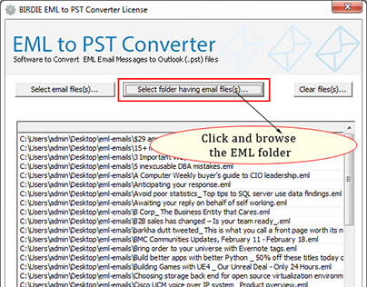 Convert EML Files to PST Open Source Link