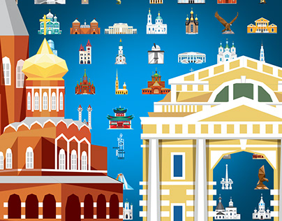 «Gazprom for children » – 82 Icons for Interactive Map