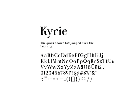 Kyrie Typeface