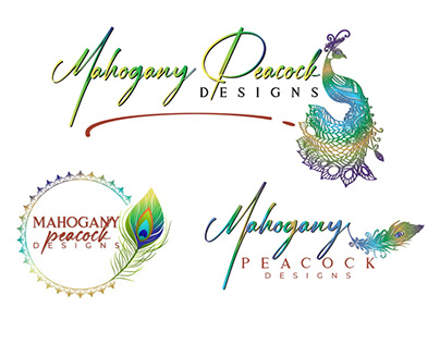 Mohogany Peacock logo design