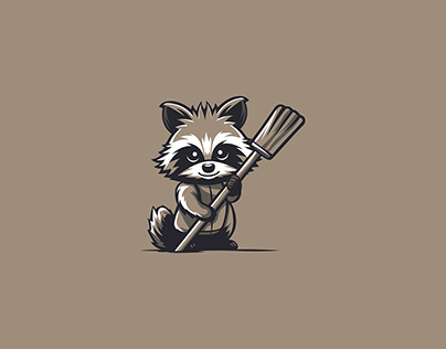 Cute Raccoon Mascot Logo Design