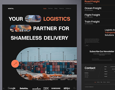 Mortal Logist - Web Page Design for Logistic Company
