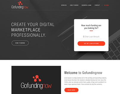 Gofundingnow website design