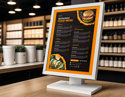 Delicious and healthy food restaurant menu design