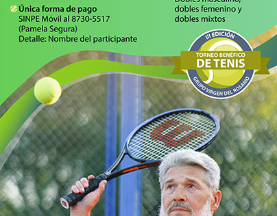 Afiche torneo de tenis para Los Reyes Country Club