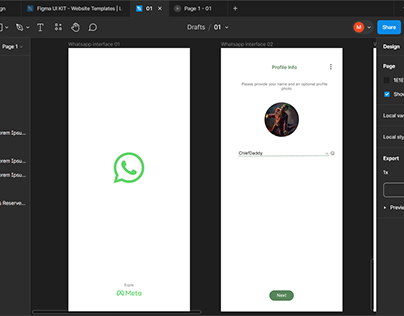 Whatsapp UI Interface Design