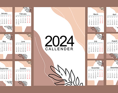2024 Calendar - retro theme