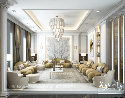 neoclassic reception for villa in UAE