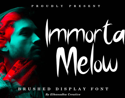 IMMORTAL MELOW || BRUSHED DISPLAY FONT