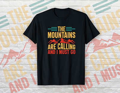 Mountain Hiking T-shirt Design