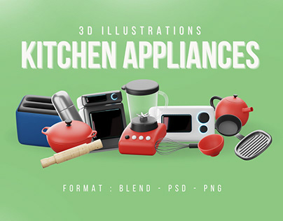 Kitchen Appliances 3D Illustrations