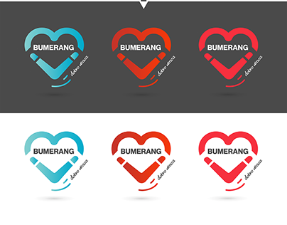 Concept of BUMERANG logo design