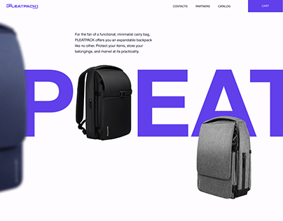 Ecommerce Pleatpack shop Web Design