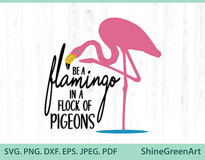Flamingo Quote - Be a Flamingo in a Flock of Pigeons