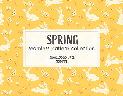 Spring. Seamless pattern collection
