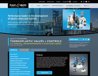Plastic Valves Manufacturer Website & Brochure