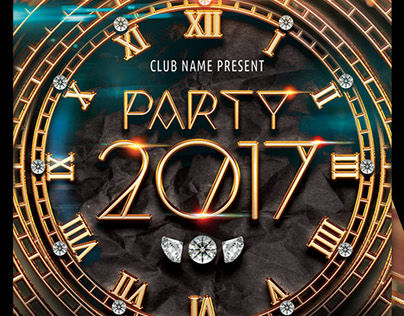 New Year 2017 Party Flyer Template
