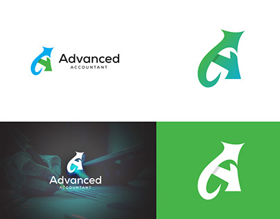 Financial Accountant Letter A Logo and Branding