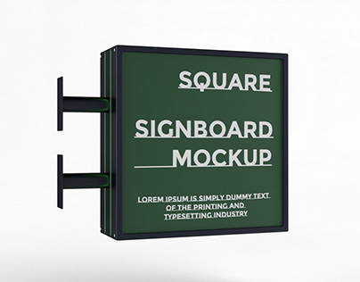 Square Signboard Mockup - 600mm