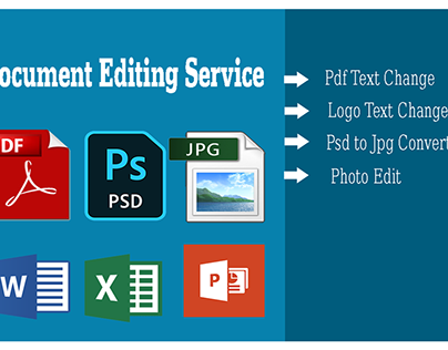 I will change text, modify edit pdf document, edit logo