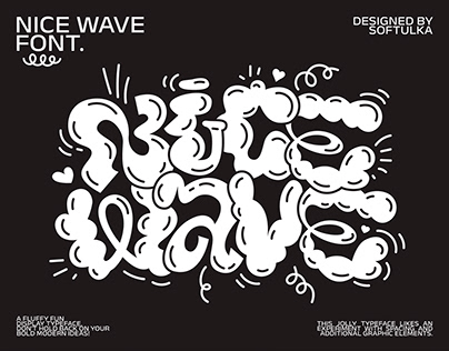 Project thumbnail - Nice Wave Font - fun display typeface