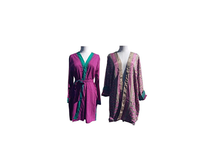 Kimonos courts en soie | Robe Kimono courte