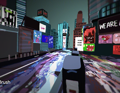 VR 3D Sketch | NYC Times Square - Google Tilt Brush