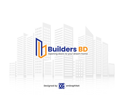 Builders bd, real estate logo brand identity design