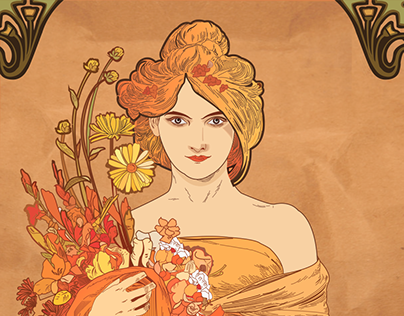 Inspired by Alfons Mucha