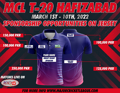 MCL-T20 Hafizabad Sponsorship