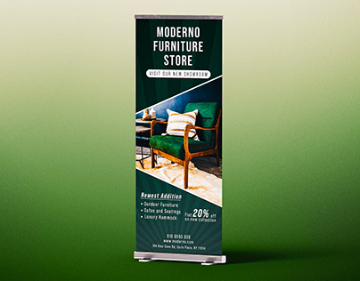 Rolled up Banner for Modern Furniture Store