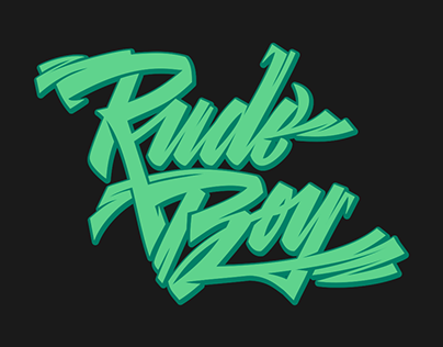 "Rude Boy" lettering design