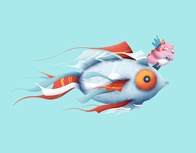 illustration-motion-dragon，系列IP形象和动态插画